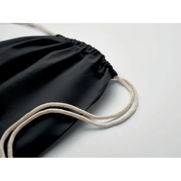 OSOLE DRAW COLOUR Drawstring bag Fairtrade 180gr Black