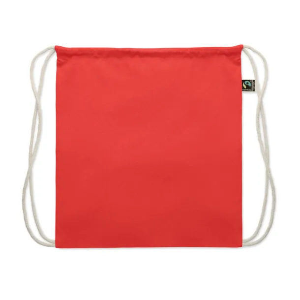 OSOLE DRAW COLOUR Drawstring bag Fairtrade 180gr Red