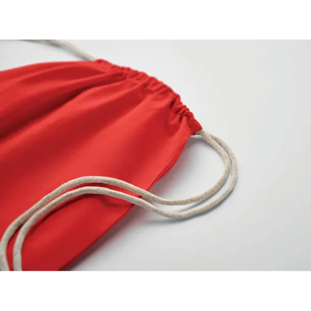 OSOLE DRAW COLOUR Drawstring bag Fairtrade 180gr Red