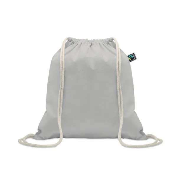 OSOLE DRAW COLOUR Drawstring bag Fairtrade 180gr Grey