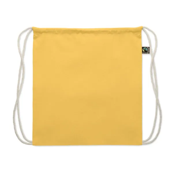OSOLE DRAW COLOUR Drawstring bag Fairtrade 180gr Yellow