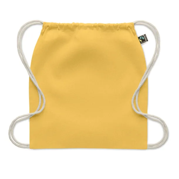 OSOLE DRAW COLOUR Drawstring bag Fairtrade 180gr Yellow