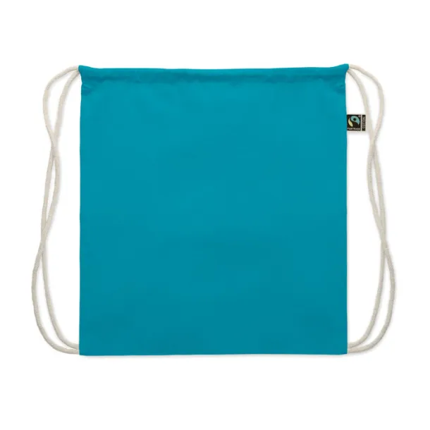 OSOLE DRAW COLOUR Drawstring bag Fairtrade 180gr Turquoise