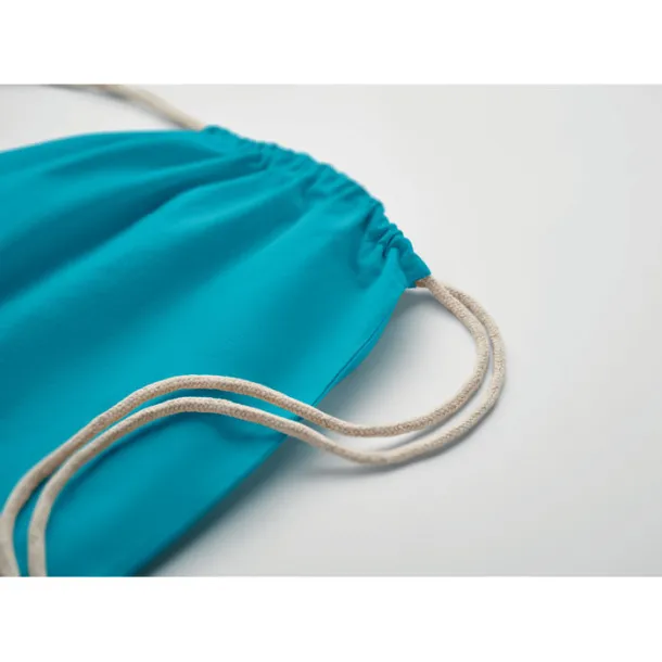 OSOLE DRAW COLOUR Drawstring bag Fairtrade 180gr Turquoise