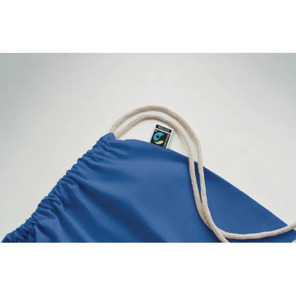 OSOLE DRAW COLOUR Drawstring bag Fairtrade 180gr Royal blue