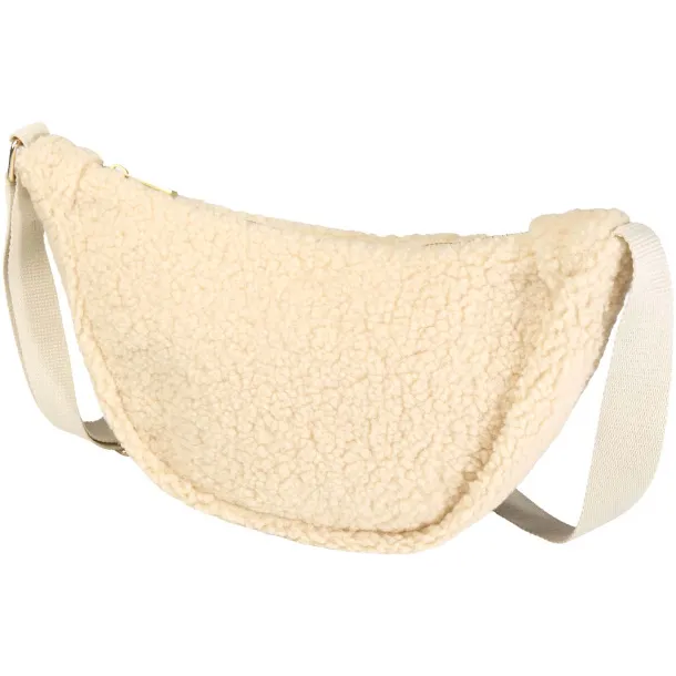 Bear GRS recycled sherpa crossbody bag 3L Natural