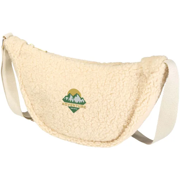 Bear GRS recycled sherpa crossbody bag 3L Natural