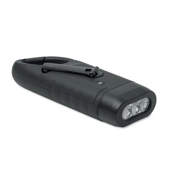 CRANCH Solar torch with dynamo crank Black