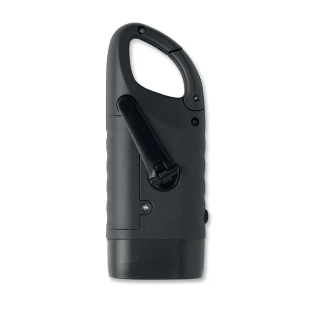 CRANCH Solar torch with dynamo crank Black