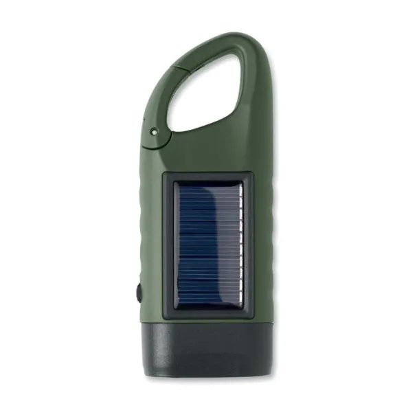 CRANCH Solar torch with dynamo crank Dark Green
