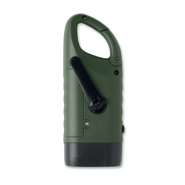 CRANCH Solar torch with dynamo crank Dark Green