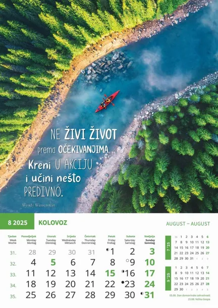  "MOTIVACIJSKI KALENDAR" color calendar Color