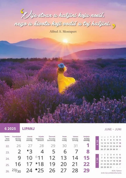  "MOTIVACIJSKI KALENDAR" color calendar Color