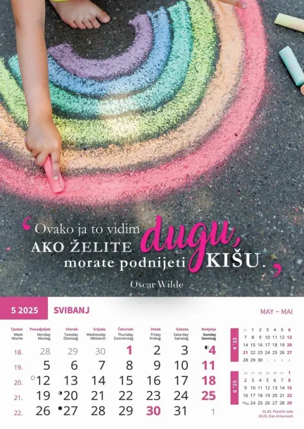  "MOTIVACIJSKI KALENDAR" color calendar Color