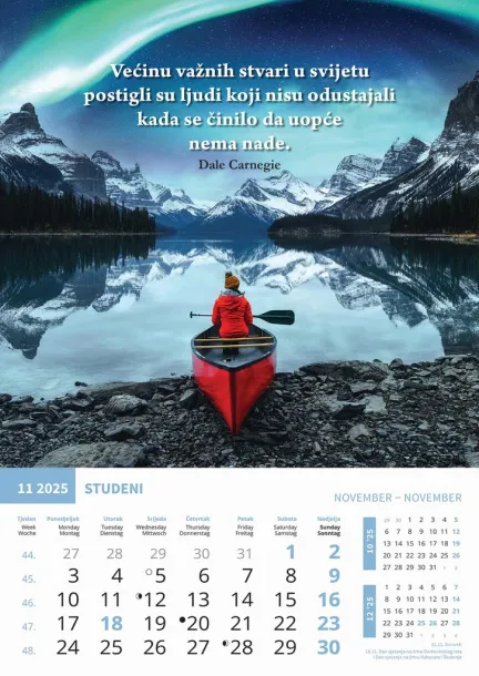  "MOTIVACIJSKI KALENDAR" color calendar Color