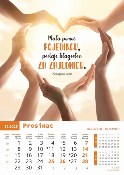  "MOTIVACIJSKI KALENDAR" color calendar Color