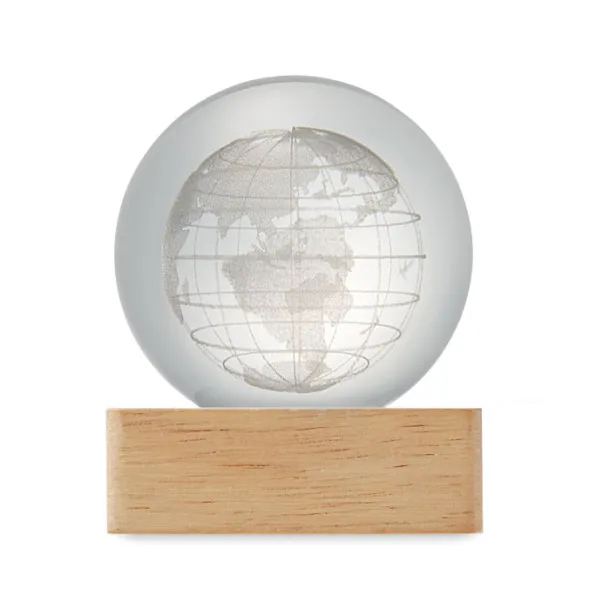 GLOBE LIGHT staklena LED globus kugla Drvo