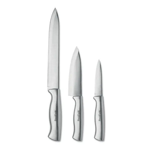 COCINERO Stainless steel knife set 3pcs Silver