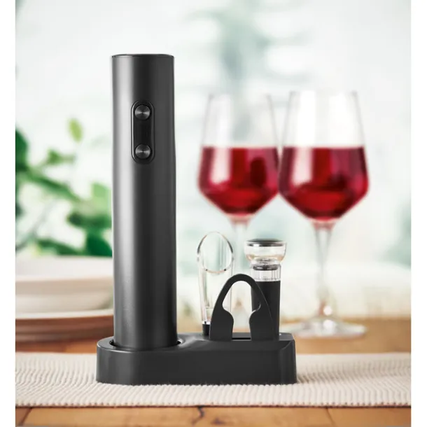 VINO SET Electric wine opener set Black