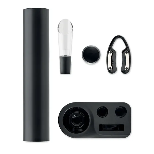 VINO SET Electric wine opener set Black