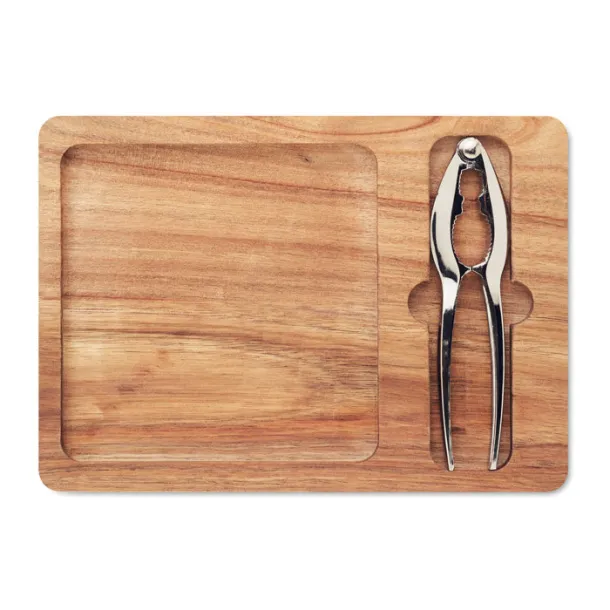 NUTPLATE Acacia nut cracker set Wood