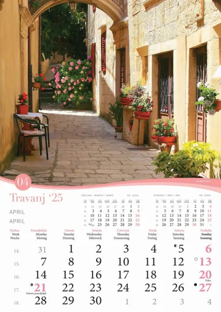  "ROMANTIČNA HRVATSKA" color calendar Color