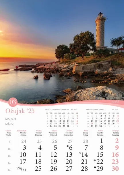  "ROMANTIČNA HRVATSKA" color kalendar Color