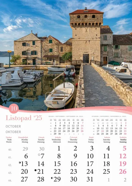  "ROMANTIČNA HRVATSKA" color calendar Color