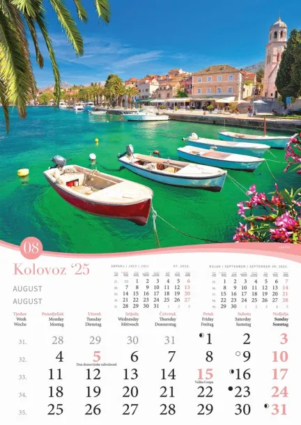  "ROMANTIČNA HRVATSKA" color calendar Color