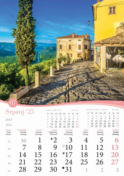  "ROMANTIČNA HRVATSKA" color calendar Color