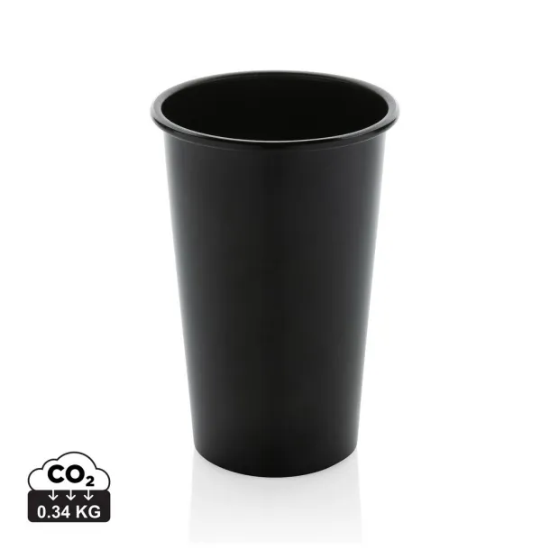  Alo lagana čaša od recikliranog aluminija RCS, 450 ml Crna