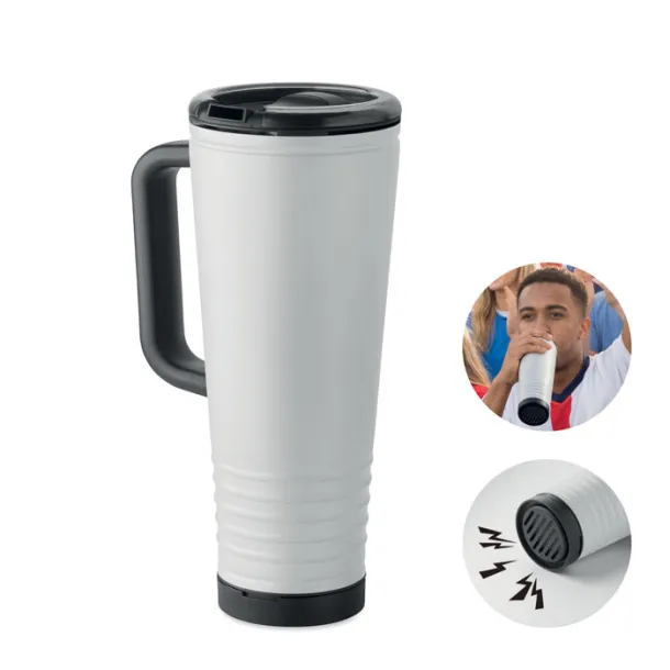 HOWLER CUP dvoslojna "truba" šalica, 700ml Bijela