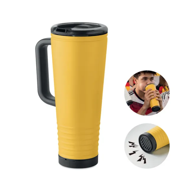 HOWLER CUP dvoslojna "truba" šalica, 700ml Žuta