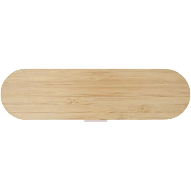 Runa cutlery set with bamboo lid Light pink