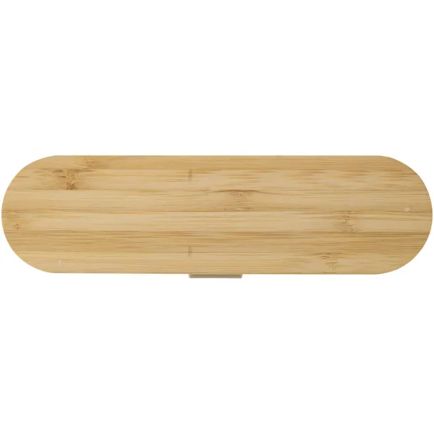 Runa cutlery set with bamboo lid Dark Sand
