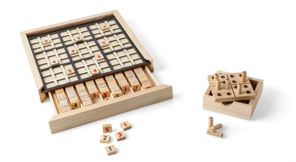  Pine wooden mini Sudoku set Kenza