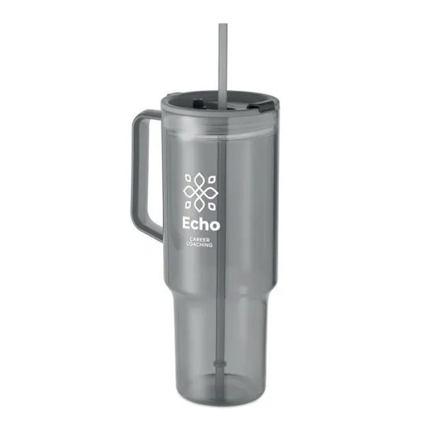 MUGORA RPET čaša, 1200ml Transparent Grey