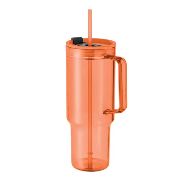 MUGORA RPET čaša, 1200ml Transparent Orange