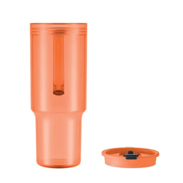 MUGORA RPET čaša, 1200ml Transparent Orange