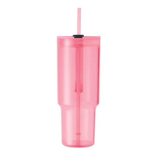 MUGORA RPET čaša, 1200ml Transparent Pink