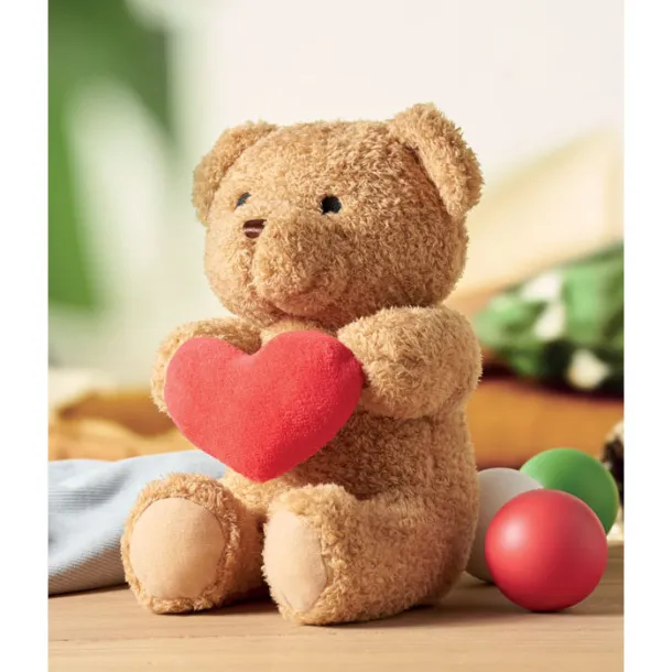 SNUGGLE Teddy bear with heart 23cm Red