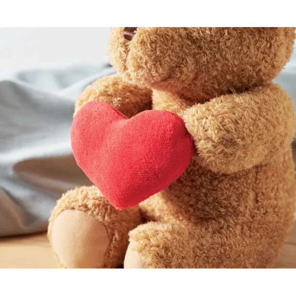 SNUGGLE Teddy bear with heart 23cm Red