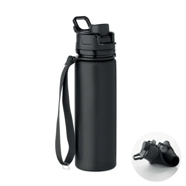 LETT sklopiva silikonska boca, 500 ml Crna