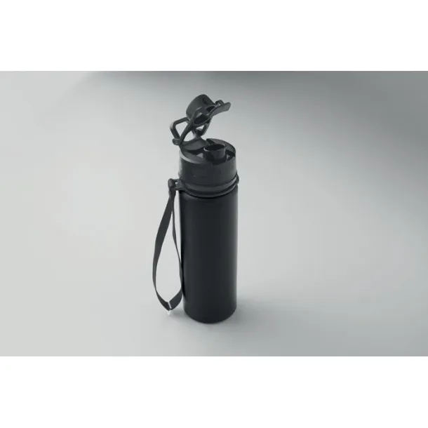 LETT sklopiva silikonska boca, 500 ml Crna