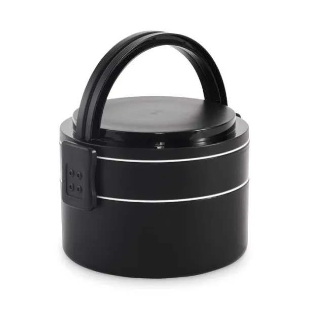 ENSALA dvostruka PP posuda za ručak, 950 ml Crna