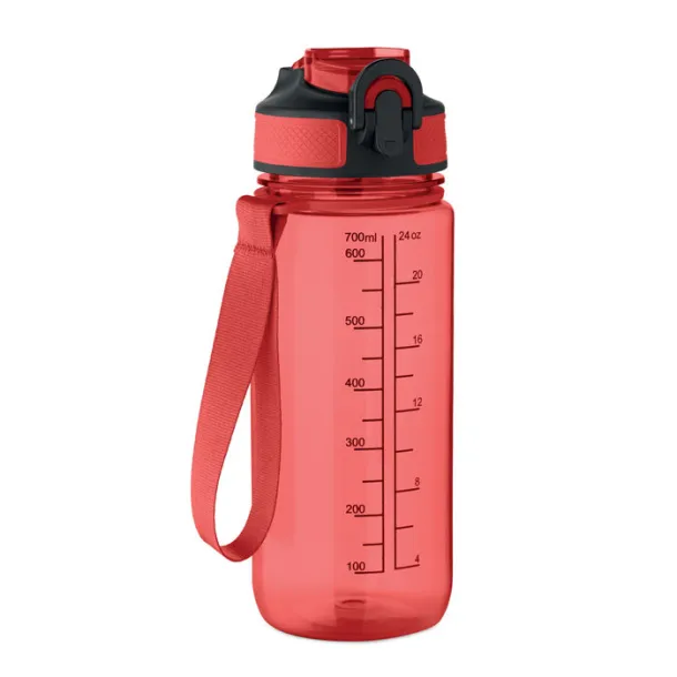 ENKEL Sports bottle 700ml Transparent Red