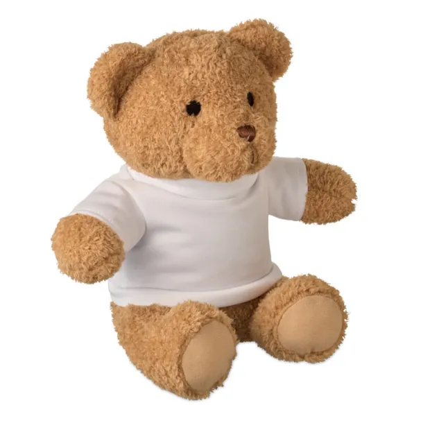 JACKIE Teddy bear with t-shirt 23 cm White
