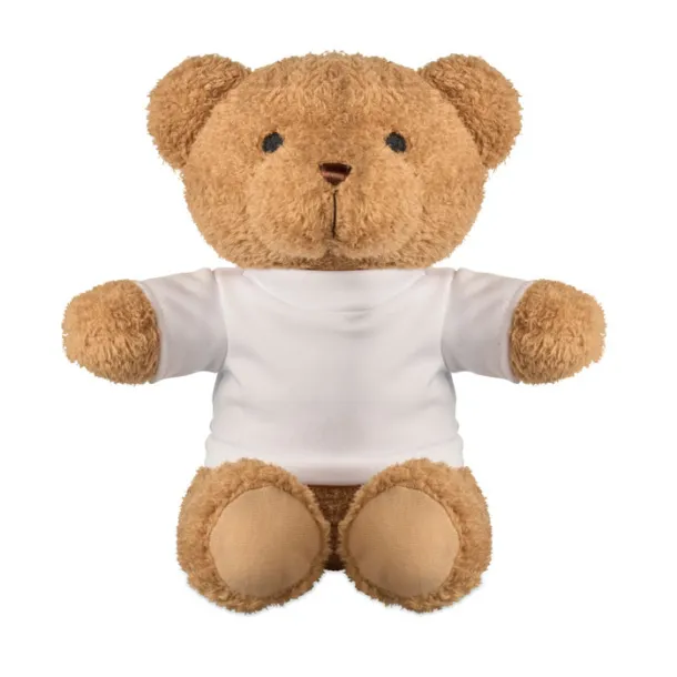 JACKIE Teddy bear with t-shirt 23 cm White
