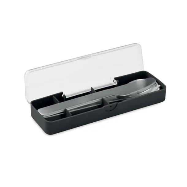 MESTECK Stainless steel cutlery set Black