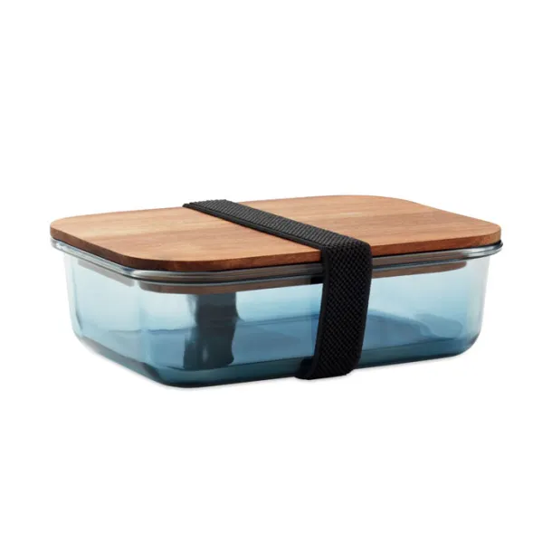 VITRIO LUNCH Glass lunch box 800ml Transparent Blue